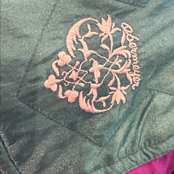 Vintage Obemeyer Black Multi Color Block Down Puffer Ski Jacket Size 8 - Picture 7 of 15